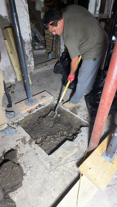 Concrete footing for structural support
