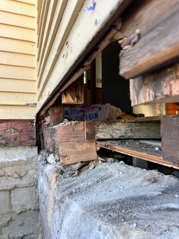 New steel beam and lally columns
