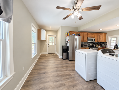 Illustrative restored kitchen interior